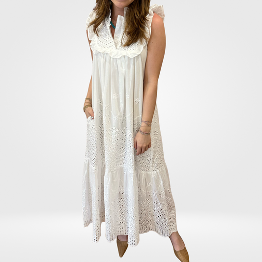 Gwendy Maxi Dress |White|