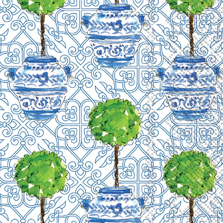 Guest Towel |Blue Topiary|