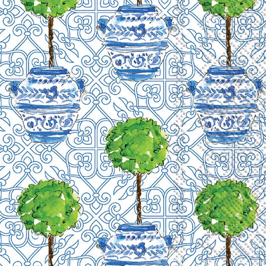 Guest Towel |Blue Topiary|