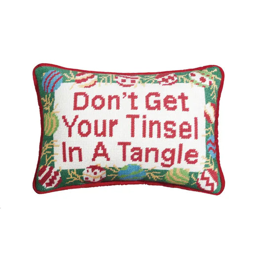 Tinsel Tangle Embroidered Pillow