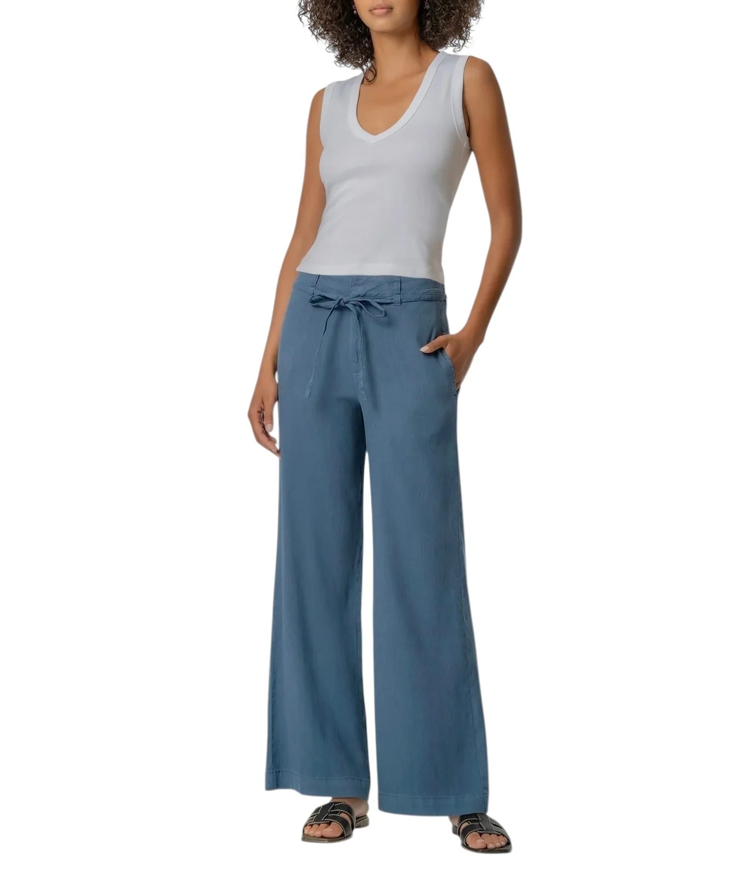 Charlotte Linen Pant |Coastal Blue|