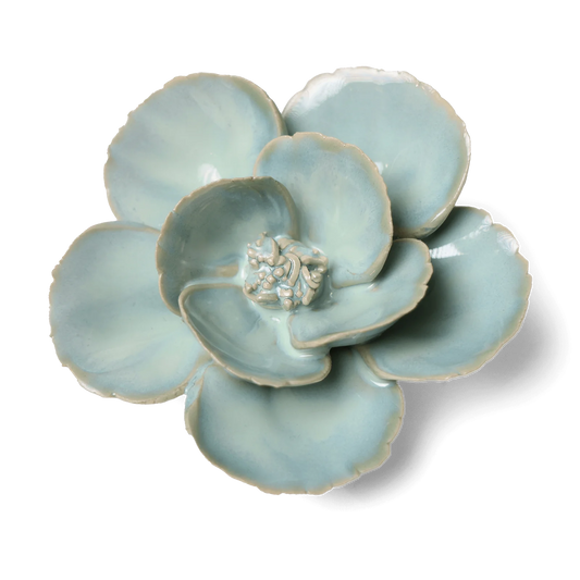English Garden Ceramic Teal Lotus