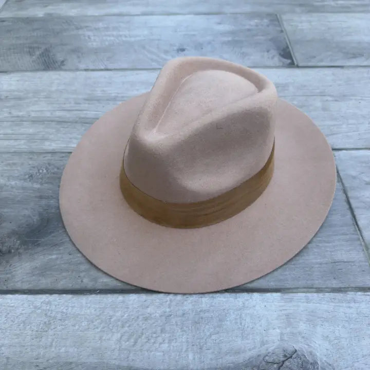 Wool Rancher Hat with Velvet Band