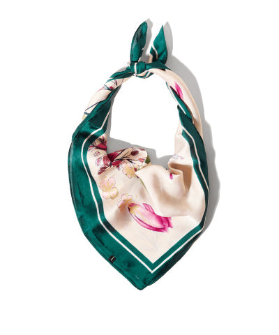 Floral Print Square Scarf