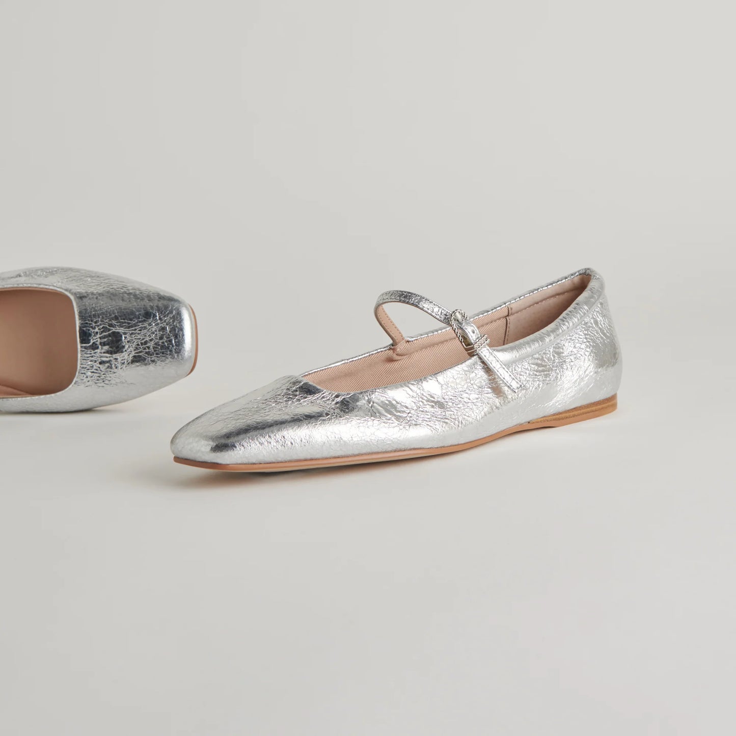 Reyes Ballet Flat |Silver|