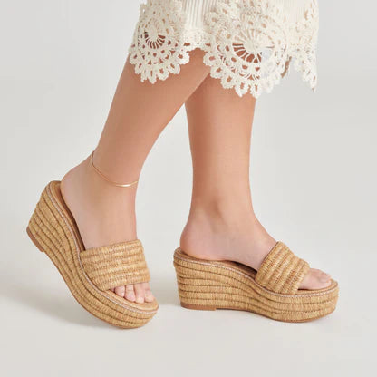 Throne Wedge |Light Raffia|