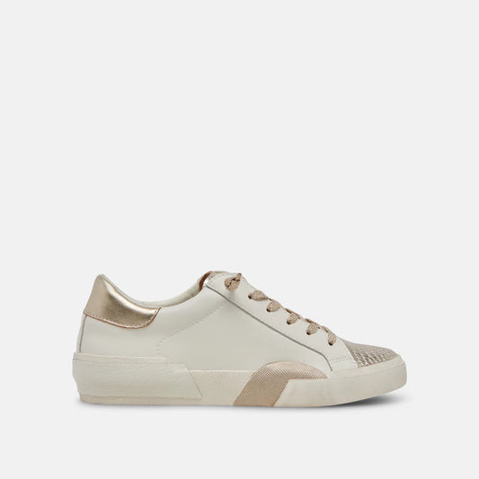 Zina Sneakers |White Gold Leather|