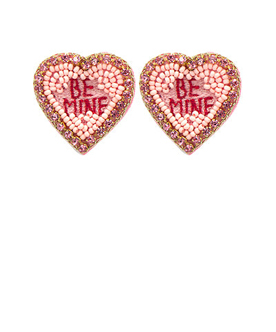 Conversation Heart Stud Earring