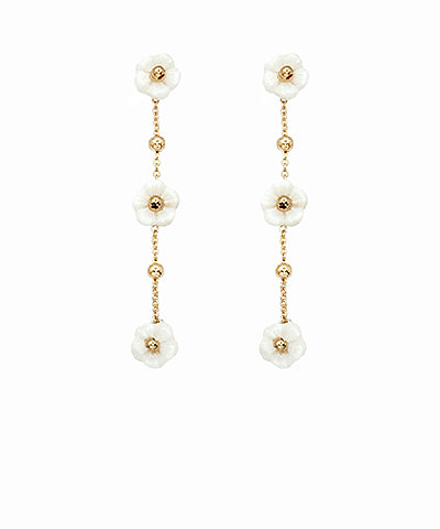 Floral Pearl Drop Earring