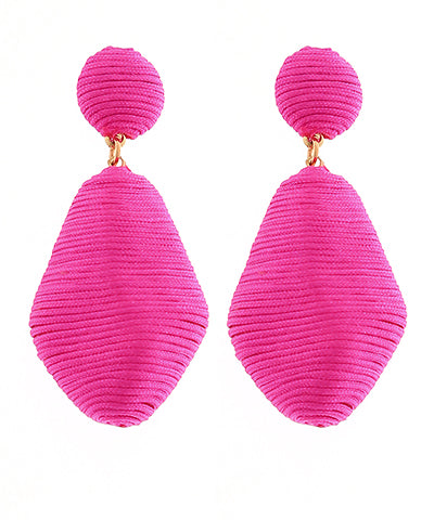 Threaded Teardrop Earring