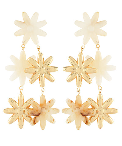 Linear Flower Earring