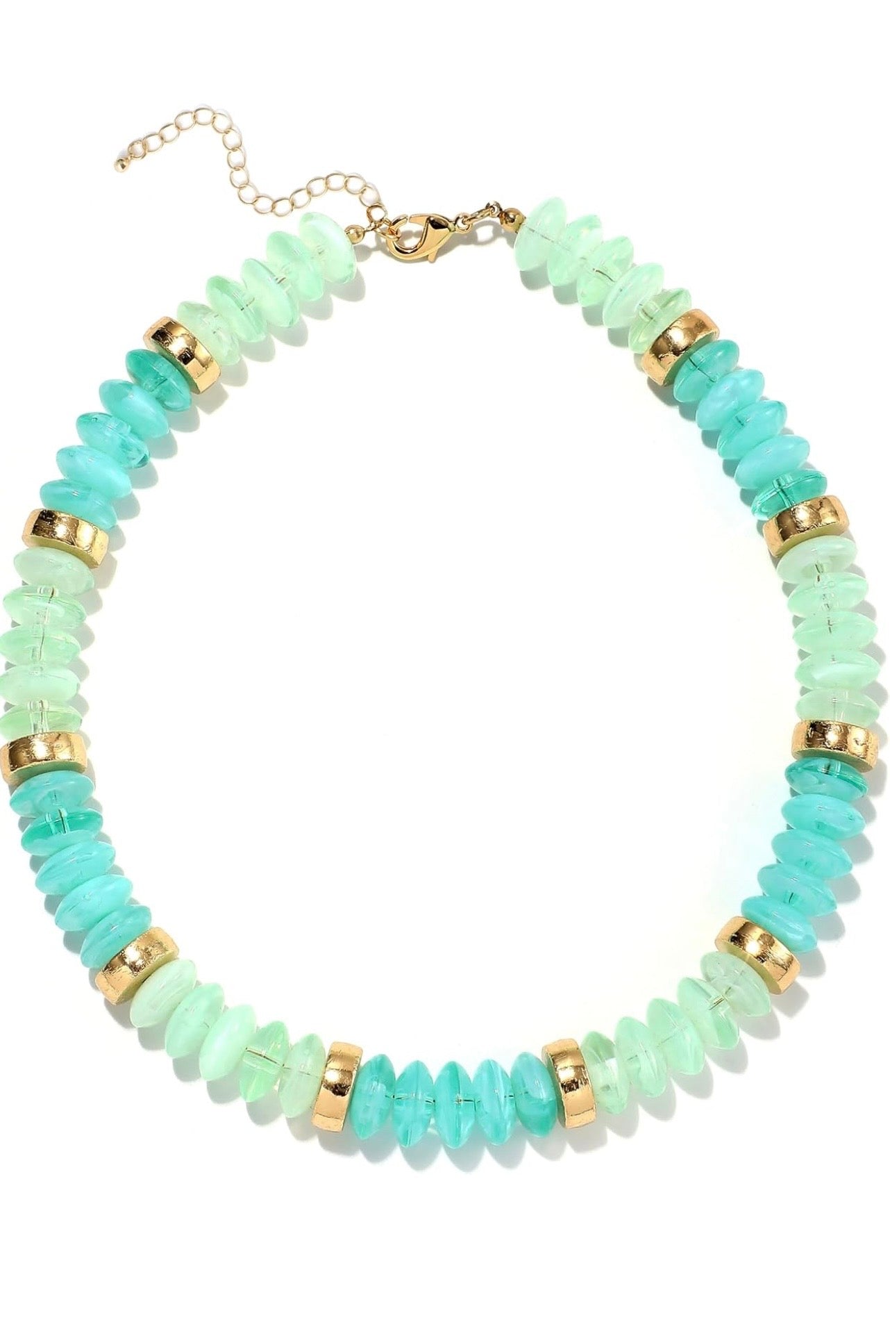 Beaded & Gold Gemstone Necklace
