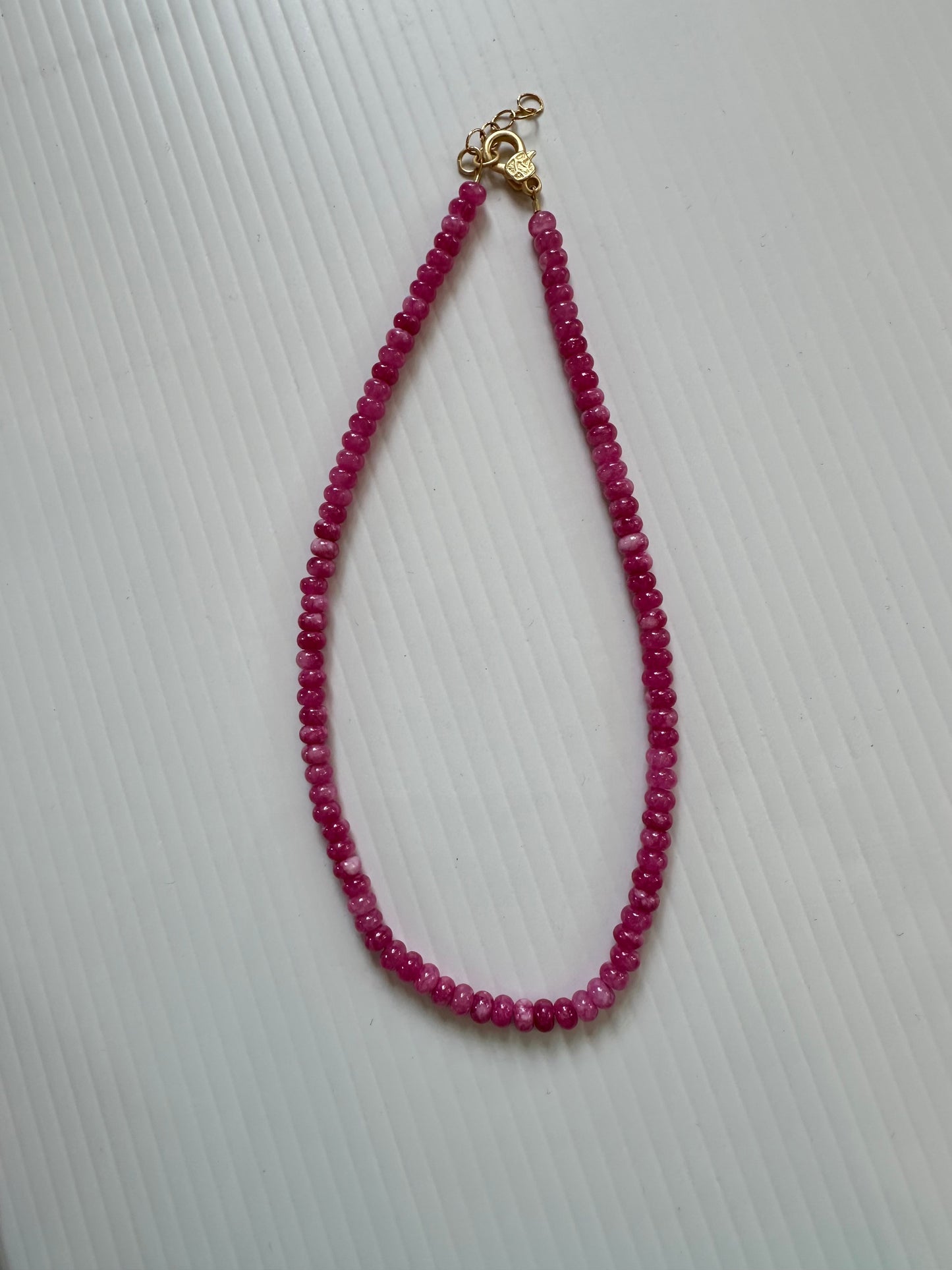 Small Beaded Gemstone Necklace