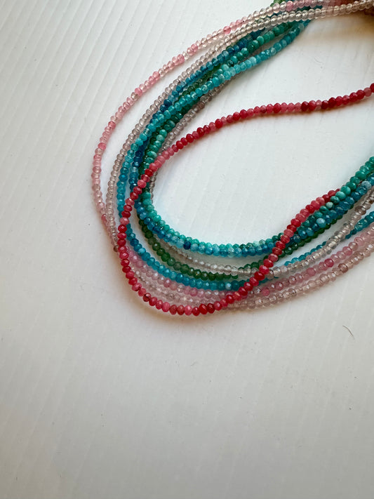 Mini Beaded Gemstone Necklace