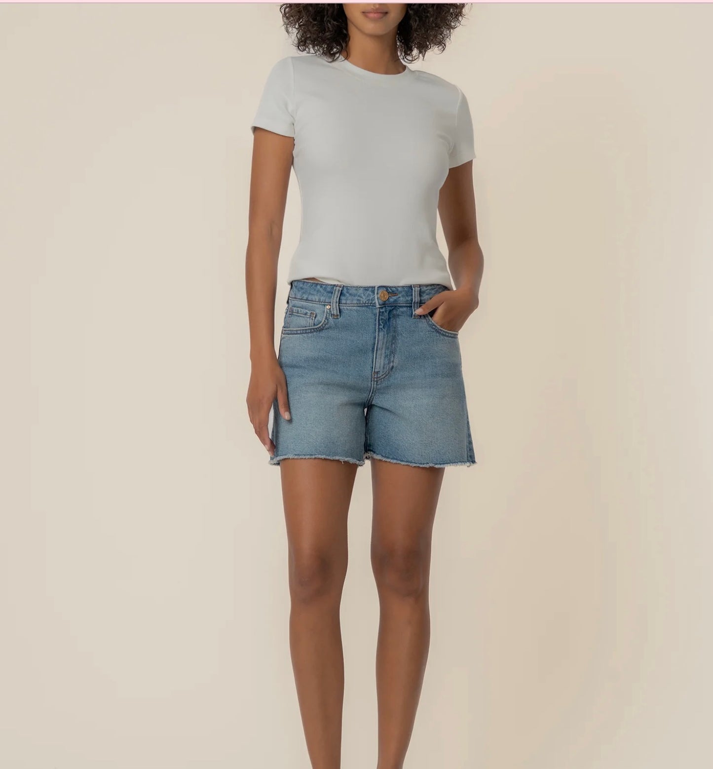 Jane Long High Rise Short |Whistle Wash|