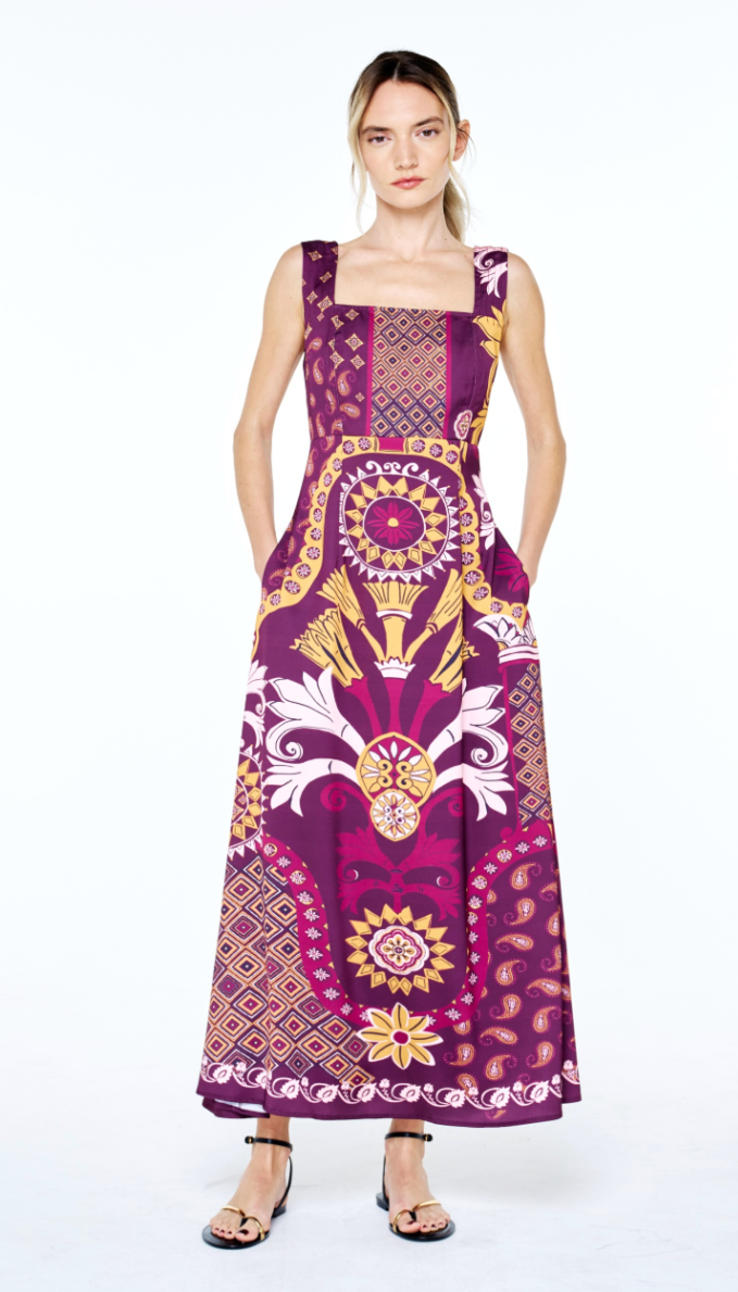Enza Engineer Print Shift Dress