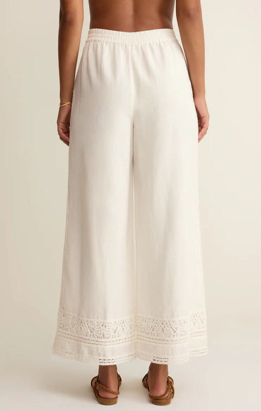 Scout Embroidered Pant |White Linen|