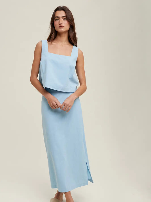 Julie Linen Skirt Set