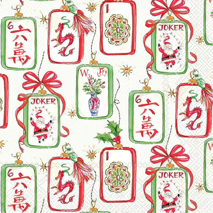 Cocktail Napkin |Merry Mahjong|
