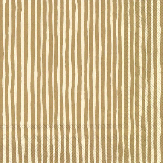 Cocktail Napkin |GLD Stripe|
