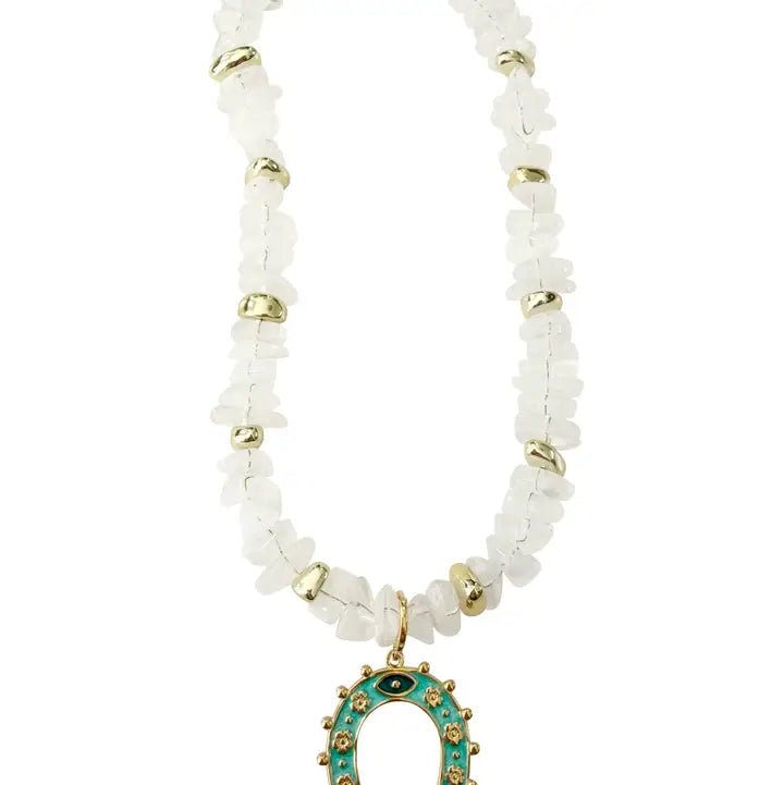 Gordon Beaded Horseshoe Necklace