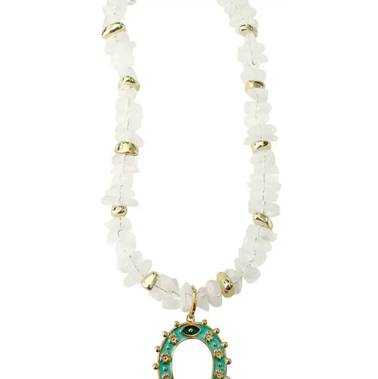 Gordon Beaded Horseshoe Necklace