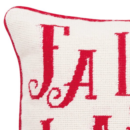 Fa La La Needlepoint Pillow