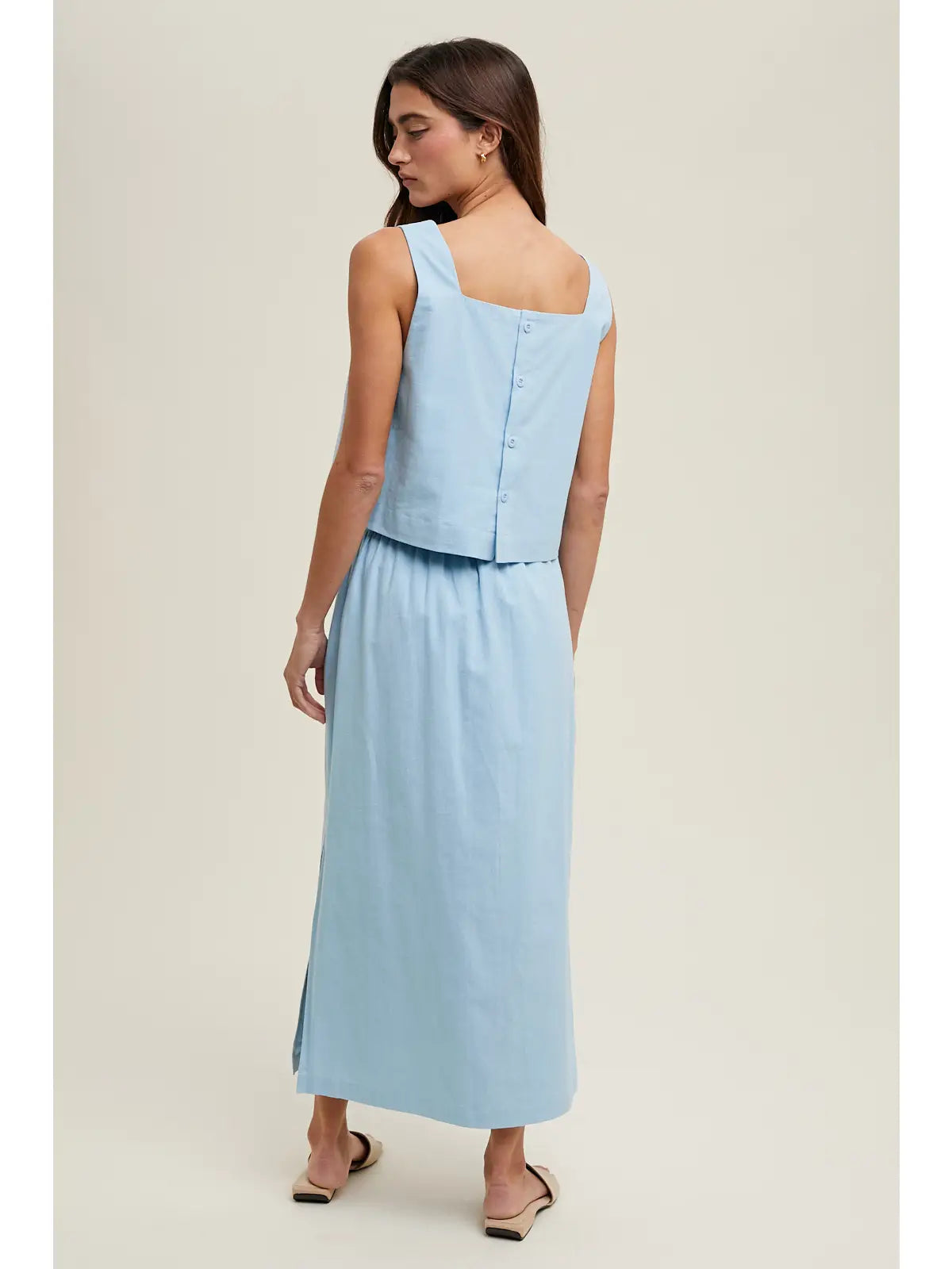 Julie Linen Skirt Set