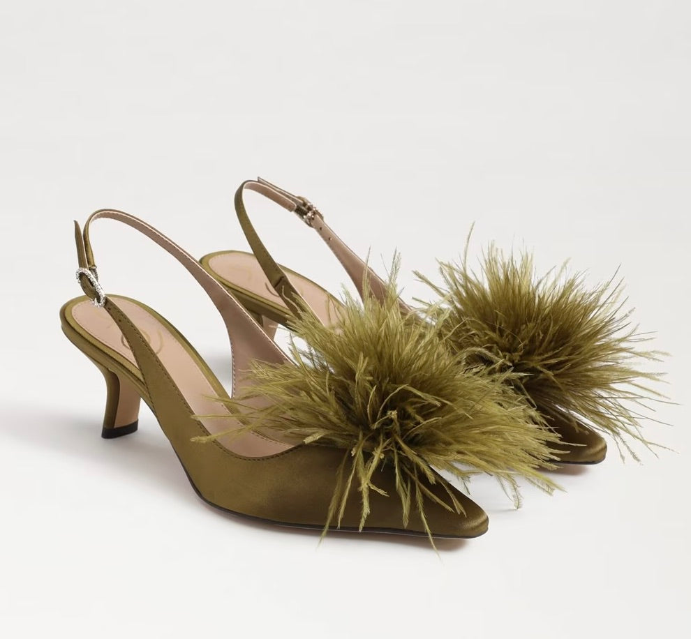 Bianka Feather |Satin Olive|