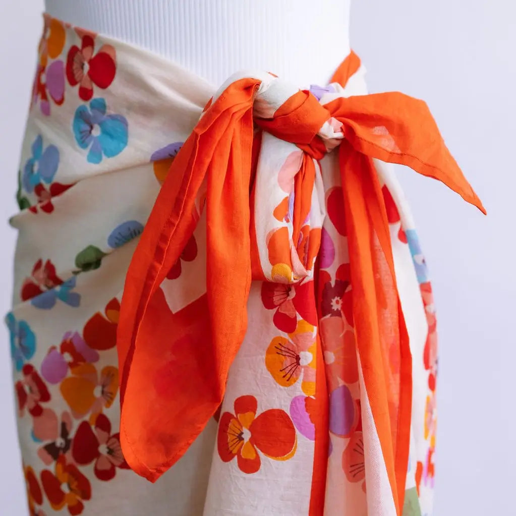 Rainbow Flower Sarong