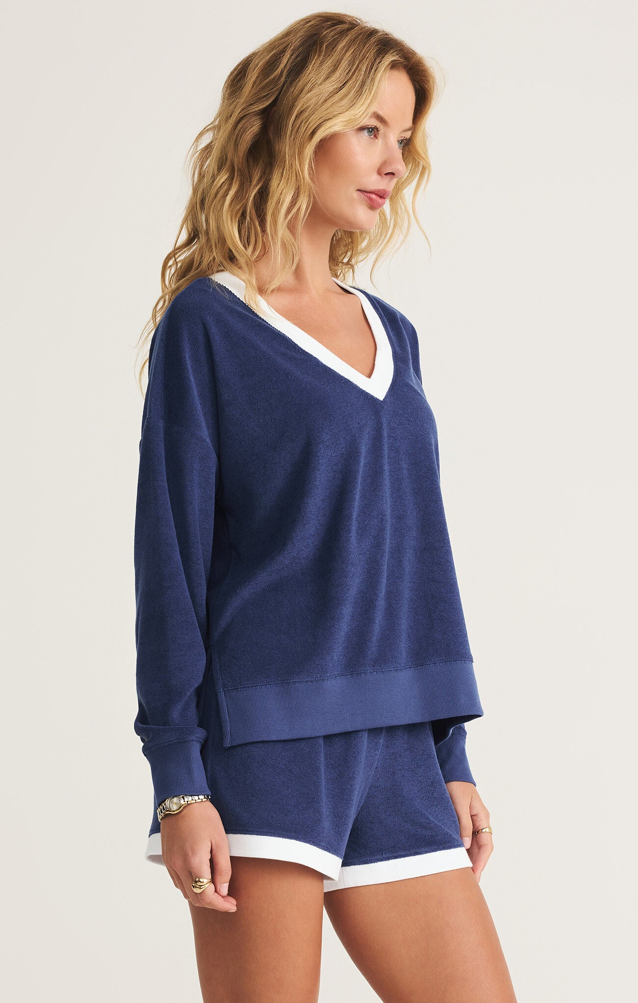 Marx V-Neck Terry Sweatshirt