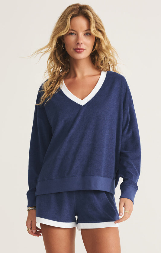 Marx V-Neck Terry Sweatshirt