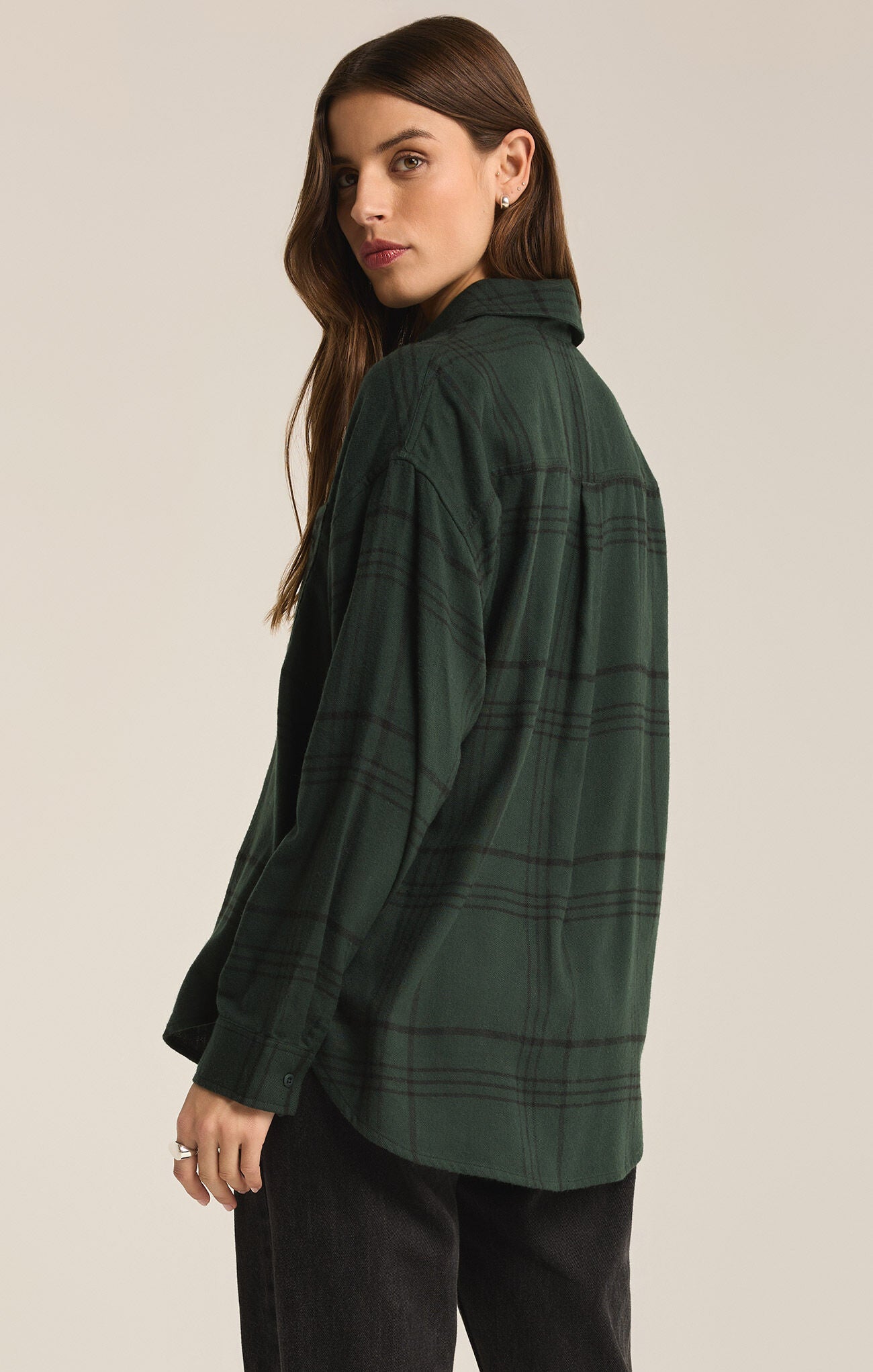 River Plaid Button Up |Cyprus Green|