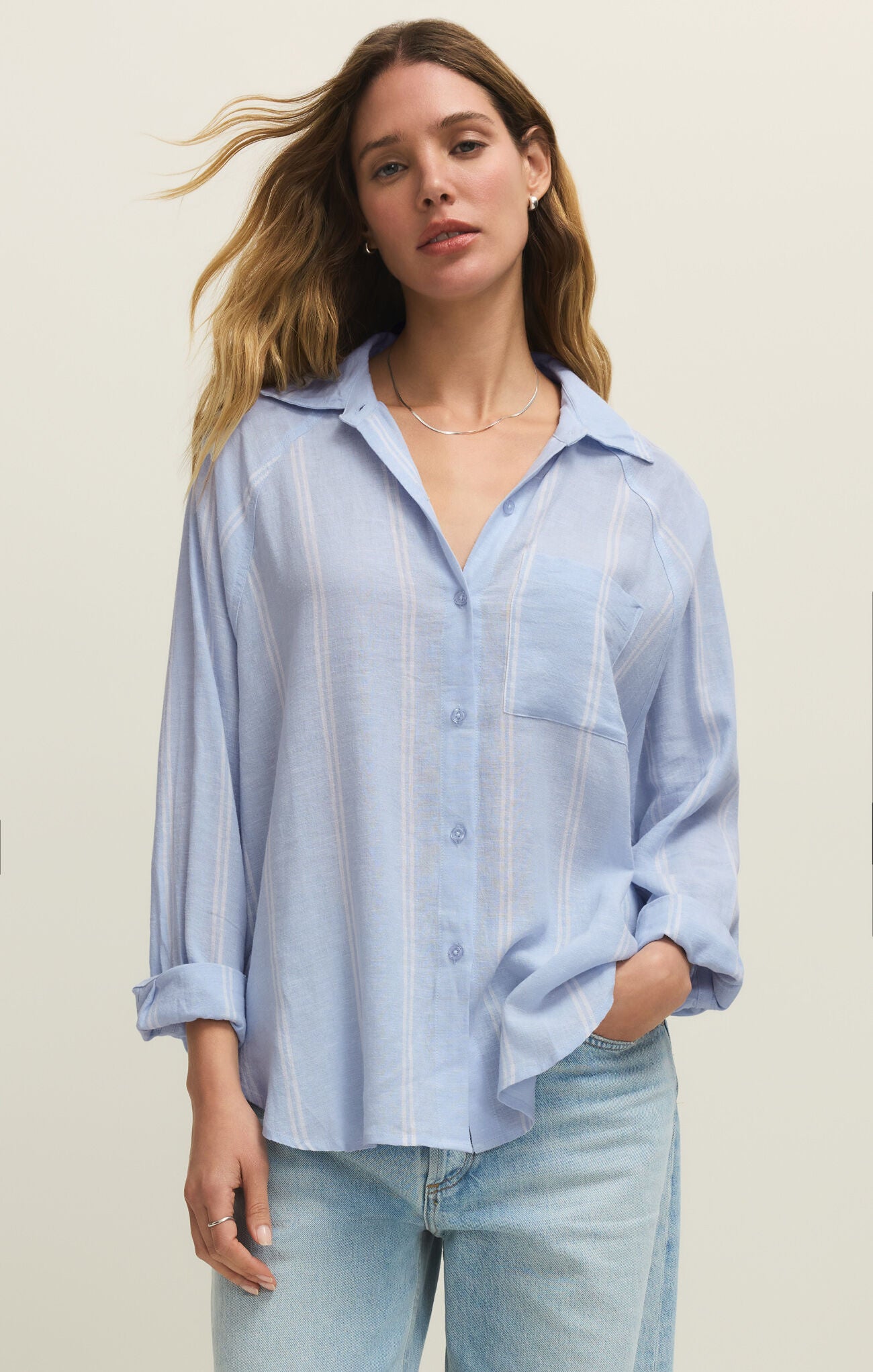 The Perfect Line Top |Blue Stripe|