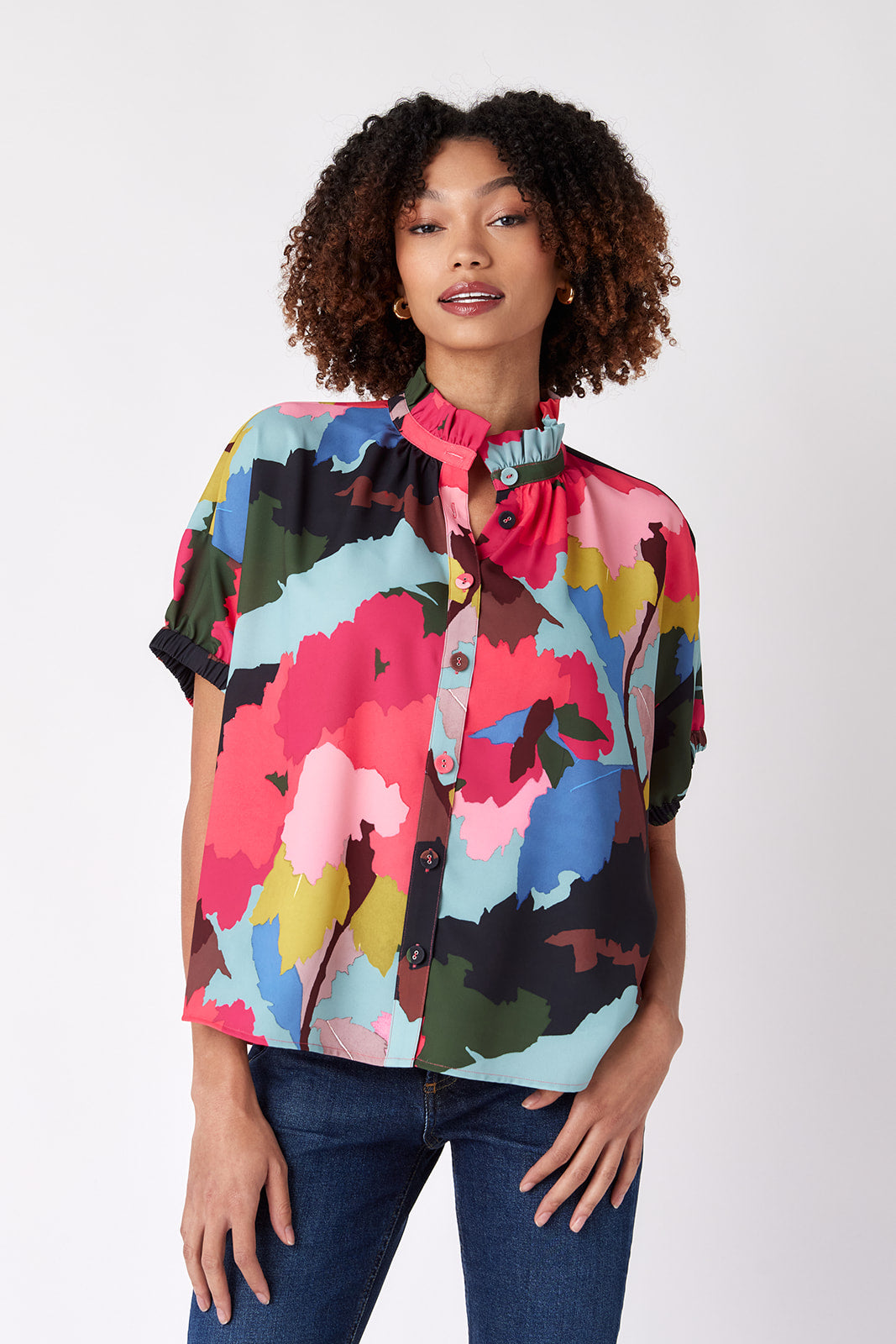 Britt Top |Painted Floral|