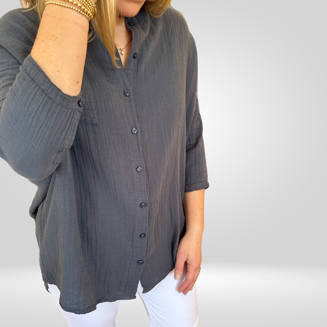 Boyfriend Shirt |Dream Blue|