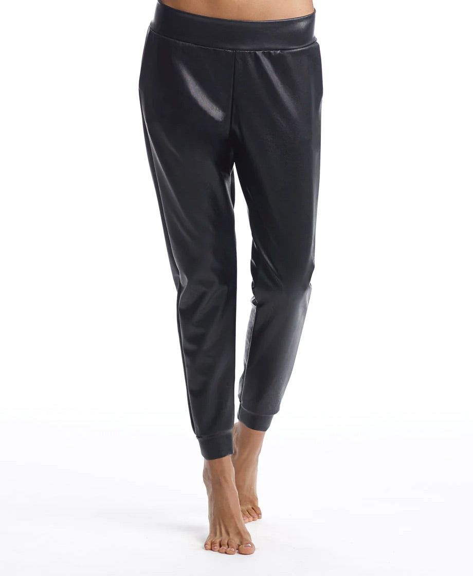 Faux Leather Jogger